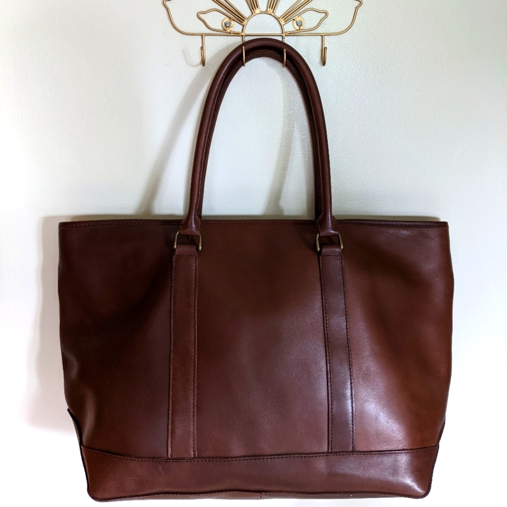 Vintage LL Bean Large Leather Tote